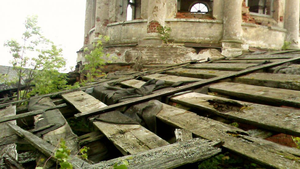 Преображенский храм Сукромля до восстановления